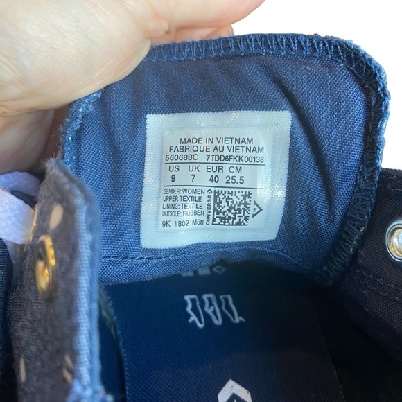 CONVERSE All*Star Madison Denim Blue and White Polka Dot NEW Women’s Sneakers 9 - Picture 6 of 13